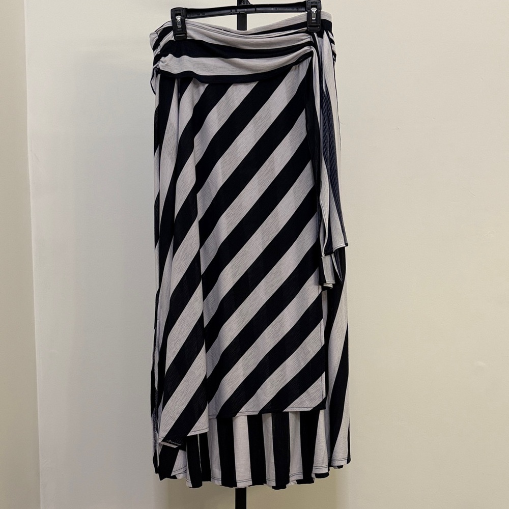 Striped Black and White Women's Skirt
